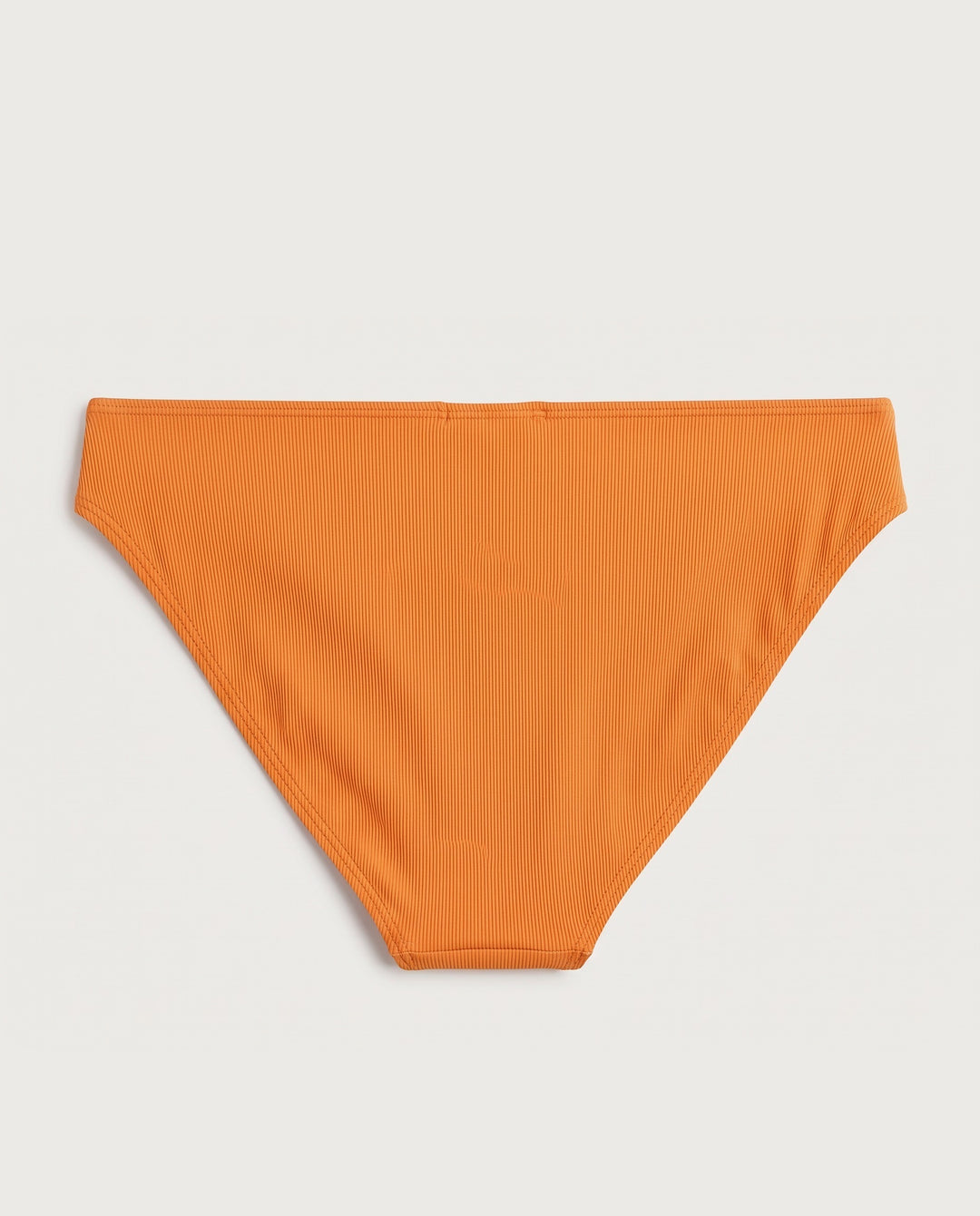 Luxsport Bikini Bottom in Tangerine, flat lay back (AI-generated product render)