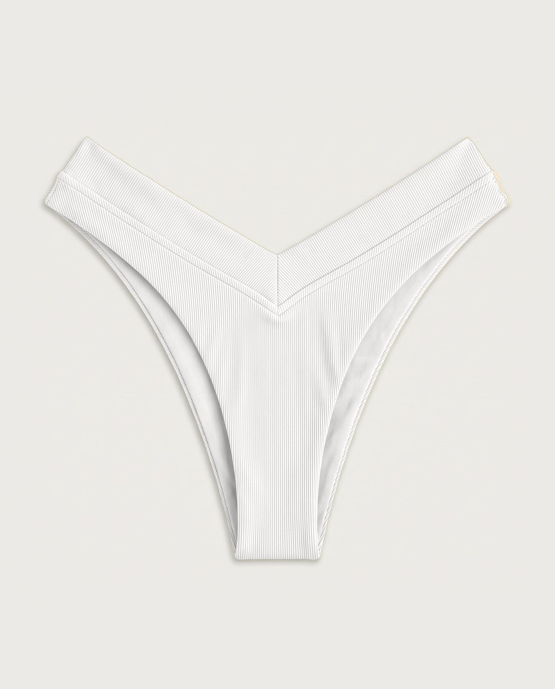 Vivid Bikini Bottom in Lily, flat lay back (AI-generated product render)